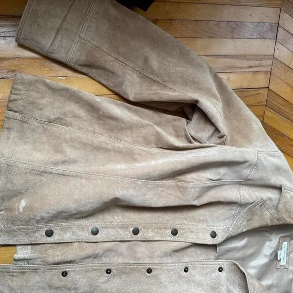 Tan suede jacket button up - Picture 8 of 8